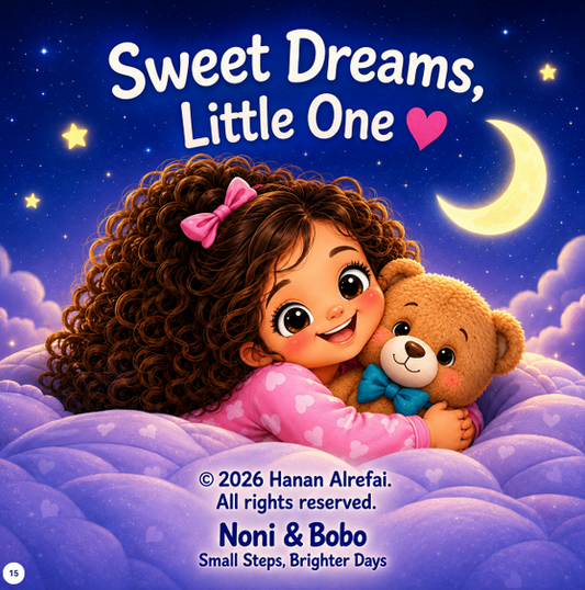 Noni and Bobo bedtime routine storybook interior