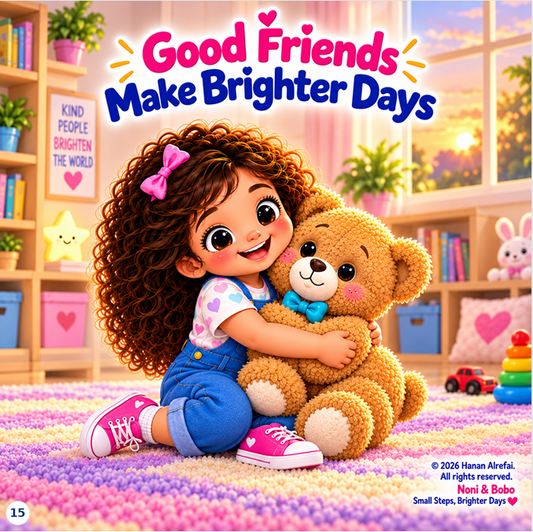 Noni and Bobo Clean Up Together storybook interior